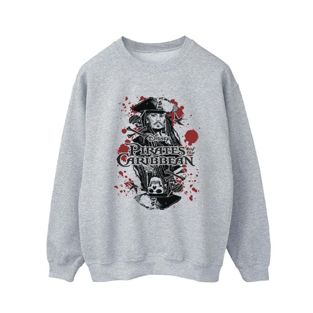 Pirates of the Caribbean Mens Jack Sparrow Sweatshirt / Sports Gray